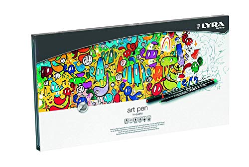 LYRA 6751500 Art Pen Faserstifte, Fasermaler, farbig sortiert, 33,7 x 19 x 2 cm von LYRA