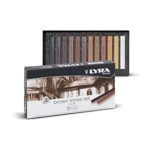 Lyra 5641121 Tones Pastellkreiden, braun, 17,4 x 9,0 x 2,0 cm von LYRA