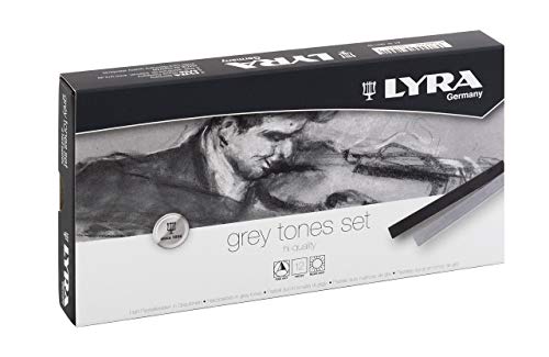 Lyra 5641122 Grey Tones Pastellkreiden, Pastellkreide, Grau, 17,4 x 9,0 x 2,0 cm von LYRA