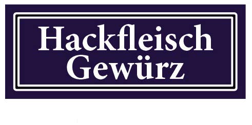 2 Stück Gewürzaufkleber Hackfleisch Gewürz 40x16mm Gewürzetiketten Sticker Lebensmittel (Auf-G133) von LYSCO