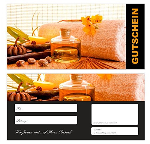 200 Stück Premium Geschenkgutscheine (Wellness-675) - Ein schönes Produkt für Ihre Kunden Gutscheine Gutscheinkarten für Bereiche wie Wellness, Sauna, Spa, Massage, Erholung, Urlaub, Kosmetik, Reisen, Entspannung und vieles mehr von LYSCO
