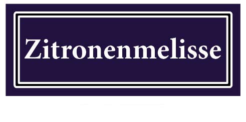 25 Stück Gewürzaufkleber Zitronenmelisse 40x16mm Gewürzetiketten Sticker Lebensmittel (Auf-G081) von LYSCO