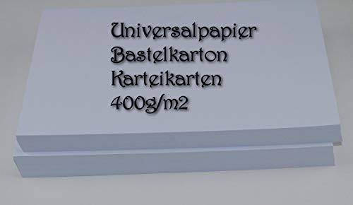 50 Blatt Universalpapier Bastelkarton Karteikarten DIN A2 400g - Sonderformate auf Anfrage möglich ! 50 Blatt Universalpapier Bastelkarton Karteikarten DIN A2 400g - Sonderformate auf Anfrage möglich ! von LYSCO