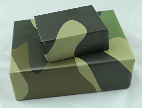 6 Blatt - Geschenkpapier Camouflage Tarnflecken Army Fleck Tarnmuster Woodland Format DIN B2 (700 x 500 mm) ideal als Geschenke Verpackung nicht nur für Erwachsene von LYSCO