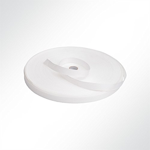 LYSEL Gurtband Polypropylen (PP) 25 mm breit, 1,2mm stark, 240 Kg, weiß, (L) 12m von LYSEL