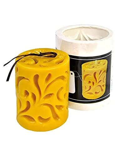 LYSON Kerzengießform Silikonform Gusswalze die Höhe: 9,5cm für Bienenwachskerzen Aromatherapie Kerzen 3D Giessform zur Kerzenherstellung Bienenwachskerzen gießen Geschenkidee wiederverwendbar von LYSON