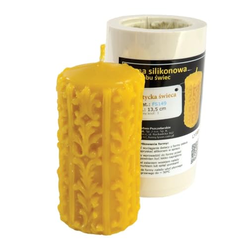 LYSON Kerzengießform Silikonform Walze Zylinder mit keltischem Motiv Höhe 13,5 cm Silikon Kerzenform für Sojawachs, Bienenwachs, Gips, Seifer, Aromatherapie Kerzenherstellung Bienenwachskerzen LYSON Kerzengießform Silikonform Walze Zylinder mit keltischem Motiv Höhe 13,5 cm Silikon Kerzenform für Sojawachs, Bienenwachs, Gips, Seifer, Aromatherapie Kerzenherstellung Bienenwachskerzen von LYSON