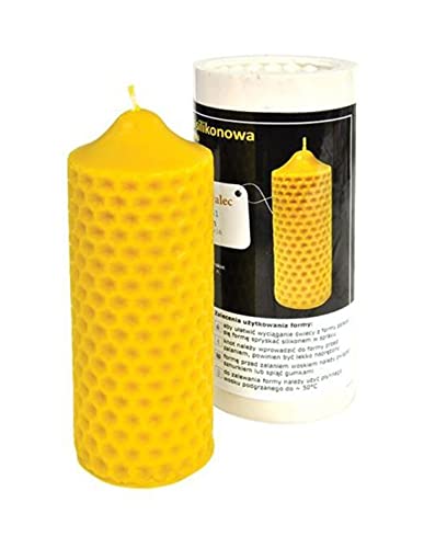 LYSON Kerzengießform Silikonform die Bienenwalze Höhe 16cm für Bienenwachskerzen Aromatherapie Kerzen 3D Giessform zur Kerzenherstellung Bienenwachskerzen gießen Geschenkidee wiederverwendbar von LYSON