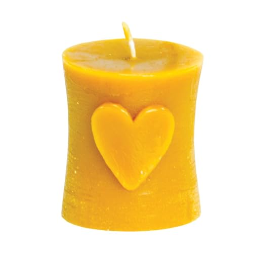 LYSON Kerzengießform Silikonform Walze Stumpenkerze mit Herz in der Mitte 6,2 cm Silikon Kerzenform für Sojawachs, Bienenwachs, Gips, Seifer, Aromatherapie Kerzenherstellung Bienenwachskerzen von LYSON
