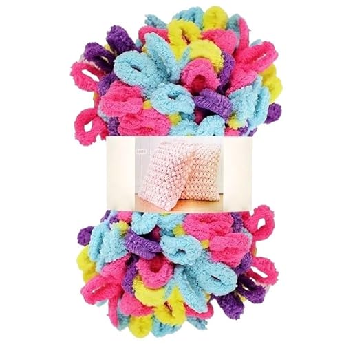 Garn lustig Handgelenk, Finger Loop Chunky Chenille Häkelstrickgarn, 100 g Knäuel, Polyester, 5 mm, 7 m, mehrfarbig(46) von LYVQZPWLR