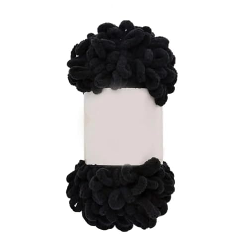 Garn lustig Handgelenk, Fingerschlaufen-Strickgarn, 2er-Pack, mehrfarbig, Polyester, 800 cm(Black) von LYVQZPWLR