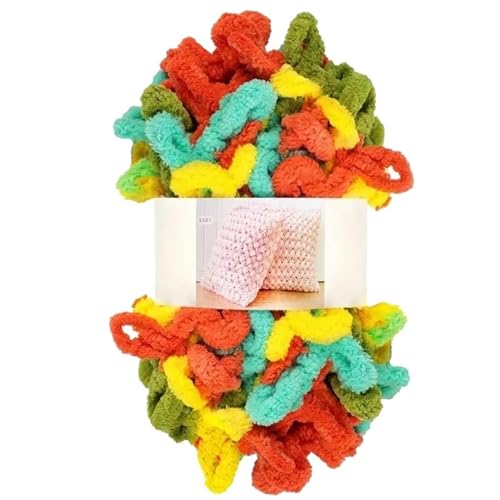 Garn lustig Handgelenk, Grobes Chenille-Fingerschlaufengarn, 4 Stück, mehrfarbig(Color 43) von LYVQZPWLR