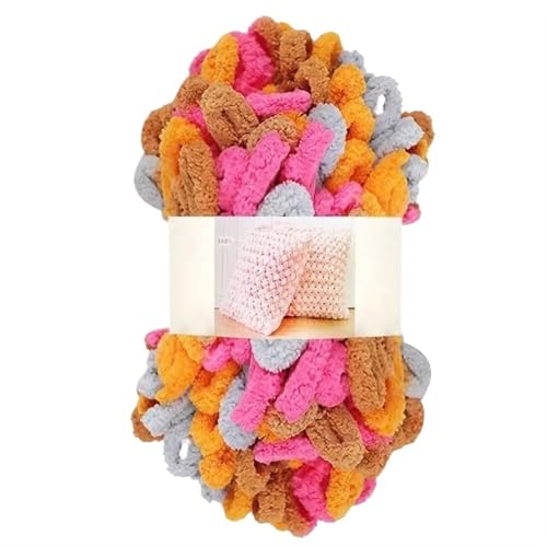 Garn lustig Handgelenk, Grobes Chenille-Fingerschlaufengarn, 4 Stück, mehrfarbig(Color 44) von LYVQZPWLR