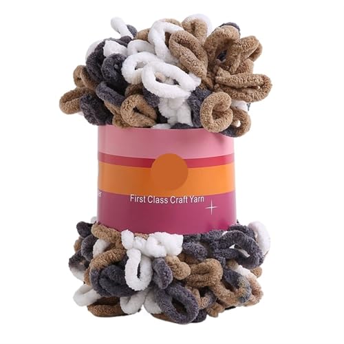 Garn lustig Handgelenk, Handgewebtes, dickes Chenille-Fingerschlaufengarn, mehrfarbig, 2er-Pack, 100 g(Color Y) von LYVQZPWLR