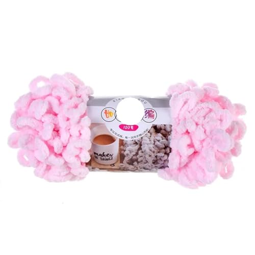 Garn lustig Handgelenk, Handgewebtes, dickes Fingerstrickgarn, mehrfarbig, 3er-Pack, 100 g Polyester(Roze) von LYVQZPWLR
