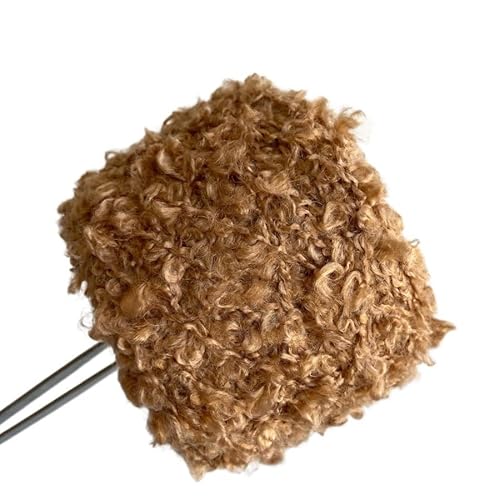 Garn lustig Handgelenk, Wolle Kreis Faden Garn 50g Multicolor for DIY Häkeln Puppe Haar(Dark Brown) von LYVQZPWLR