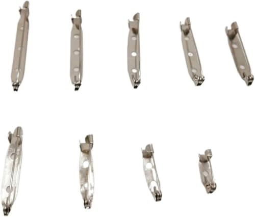 LYVQZPWLRBroschüren, 100 Stück Anstecknadeln, Broschen-Clip-Basis, Broschen-Rohling, Basis for Schmuckherstellung, Zubehör, DIY-Schmuckzubehör, 1,5 m, Silber 2(2.5cm) von LYVQZPWLR