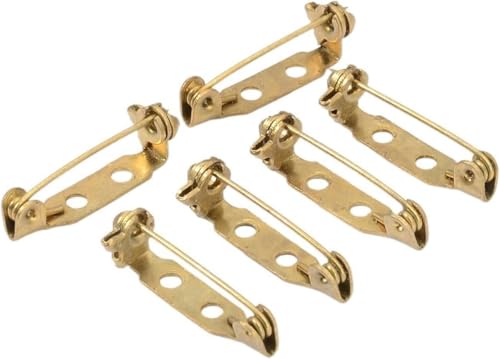 LYVQZPWLRBroschüren, 20 25 30 mm 5 Farben Broschenclip-Basisstifte Broschenrohling Basis for DIY-Schmuckherstellung 20 Stück/Los-25 mm-Gold(Bronze,30mm) von LYVQZPWLR