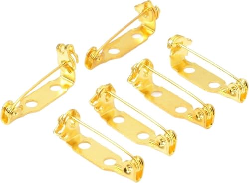 LYVQZPWLRBroschüren, 20 25 30 mm 5 Farben Broschenclip-Basisstifte Broschenrohling Basis for DIY-Schmuckherstellung 20 Stück/Los-25 mm-Gold(Gold,25mm) von LYVQZPWLR