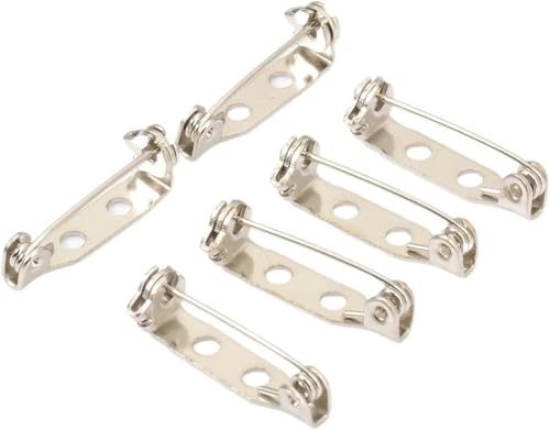 LYVQZPWLRBroschüren, 20 25 30 mm 5 Farben Broschenclip-Basisstifte Broschenrohling Basis for DIY-Schmuckherstellung 20 Stück/Los-25 mm-Gold(Silvery2,30mm) von LYVQZPWLR