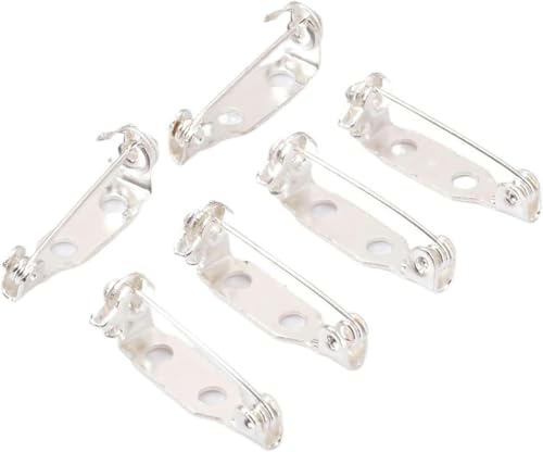 LYVQZPWLRBroschüren, 20 25 30 mm 5 Farben Broschenclip-Basisstifte Broschenrohling Basis for DIY-Schmuckherstellung 20 Stück/Los-25 mm-Gold(Sliver,25mm) von LYVQZPWLR