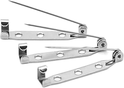 LYVQZPWLRBroschüren, 30 stücke Edelstahl Schmuck Erkenntnisse Brosche Clip Basis Pins Zubehör DIY Broschen for Schmuck Machen Lieferungen(25mm) von LYVQZPWLR
