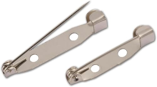 LYVQZPWLRBroschüren, 50 Stück 15/20/25/30/35 mm Broschenklammer Basis Pins Brosche Blanko Basis for DIY Schmuckherstellung Zubehör(Silver Color,15mm) von LYVQZPWLR
