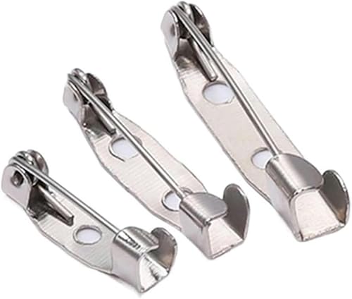 LYVQZPWLRBroschüren, 50 Stück 15 20 25 mm Broschensockel, Broschenclip-Stifte, blanker Sockel for die Schmuckherstellung, DIY-Kleidungszubehör, 15 mm, silberfarben 2(20mm) von LYVQZPWLR