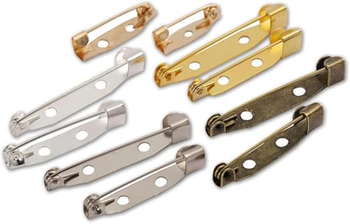 LYVQZPWLRBroschüren, 50 Stück Broschenklammer-Basisstifte, Broschen-Rohling, 30 mm, gemischte Farben(20mm) von LYVQZPWLR