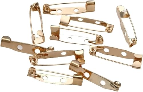 LYVQZPWLRBroschüren, 50 Stück Broschennadel-Basis mit Lochstiften, Clips, 15–35 mm, Broschenrohling, Zubehör for die Schmuckherstellung, DIY-35 mm, Gold2(Gold2,35mm) von LYVQZPWLR