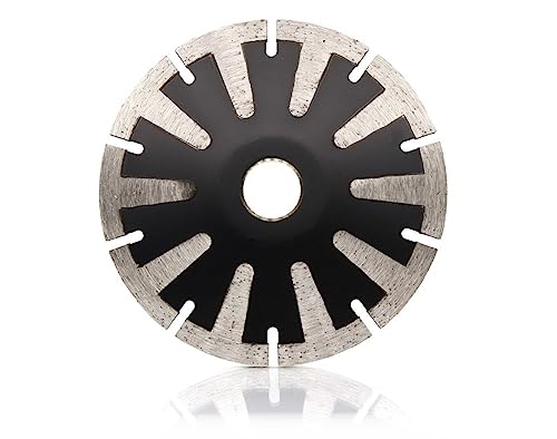 LYVQZPWLRDiamantschnitte, 1 Stück 125 mm gebogene Diamantscheibe for Granit und Beton, Kreissäge, 12,7 cm bogenförmige Trocken-/Nass-Trennscheibe, T-Schutzzähne von LYVQZPWLR