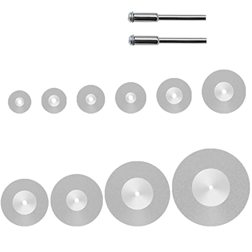 LYVQZPWLRDiamantschnitte, 10 Stück Mini-Diamant-Trennscheibe, Kreissägeblatt mit 3 mm Schaftdorn, rotierende Schleifscheibe, Diamantscheibe, Schleifrad, 16–60 mm LYVQZPWLRDiamantschnitte, 10 Stück Mini-Diamant-Trennscheibe, Kreissägeblatt mit 3 mm Schaftdorn, rotierende Schleifscheibe, Diamantscheibe, Schleifrad, 16–60 mm von LYVQZPWLR