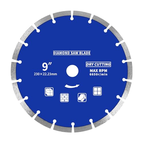 LYVQZPWLRDiamantschnitte, 180mm/230mm Diamant-Trennscheibe Kreissegment-Sägeblatt(Blue 230mm) von LYVQZPWLR