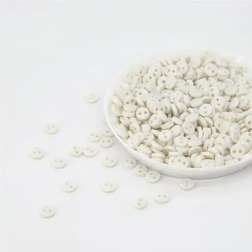 LYVQZPWLRHandwerksknopf, 100 Stück 4 mm runde Mini-Harzknöpfe(01) von LYVQZPWLR