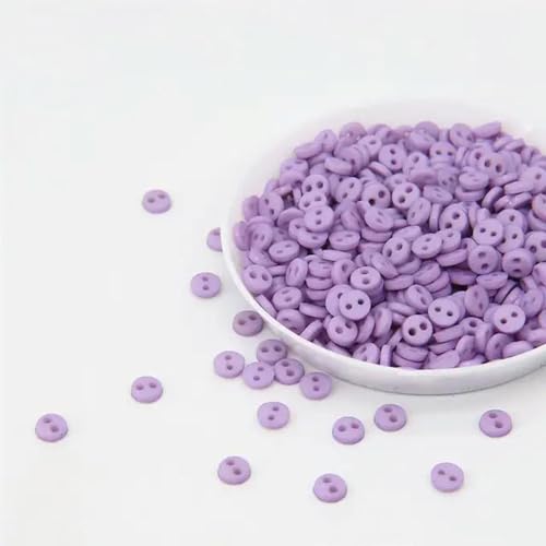 LYVQZPWLRHandwerksknopf, 100 Stück 4 mm runde Mini-Harzknöpfe(11) von LYVQZPWLR