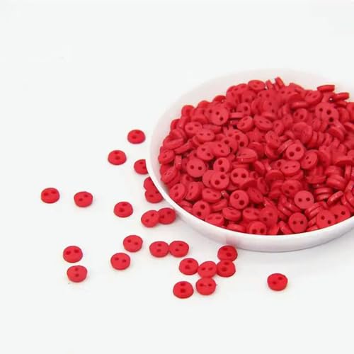 LYVQZPWLRHandwerksknopf, 100 Stück 4 mm runde Mini-Harzknöpfe(12) von LYVQZPWLR