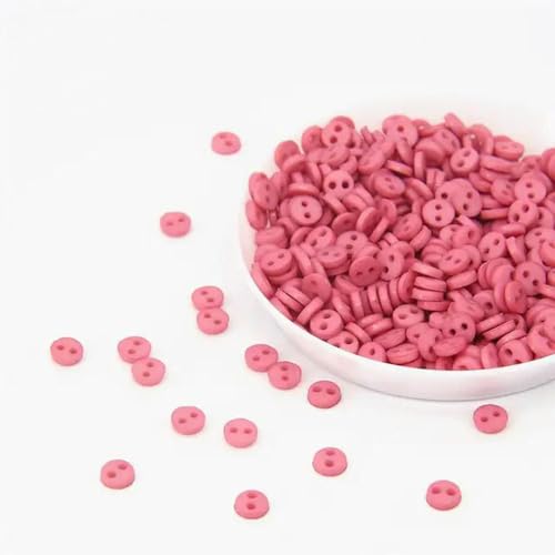 LYVQZPWLRHandwerksknopf, 100 Stück 4 mm runde Mini-Harzknöpfe(16) von LYVQZPWLR