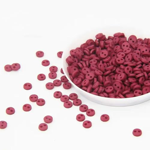 LYVQZPWLRHandwerksknopf, 100 Stück 4 mm runde Mini-Harzknöpfe(18) von LYVQZPWLR