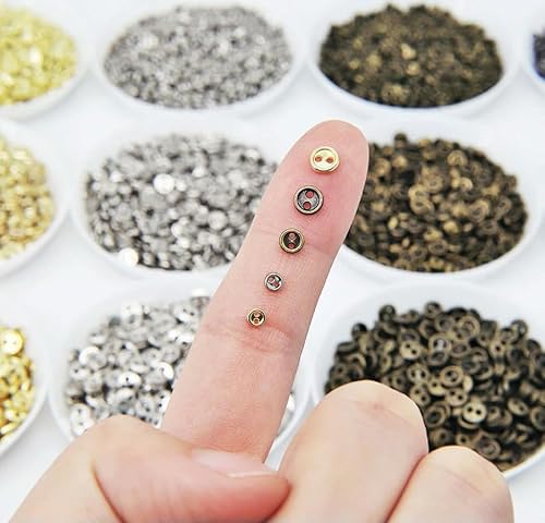 LYVQZPWLRHandwerksknopf, 100 Stück Mini-Metallknöpfe 3 mm/4 mm/5 mm(Bronze,4mm) von LYVQZPWLR