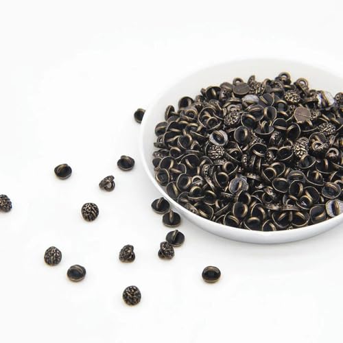LYVQZPWLRHandwerksknopf, 500/1000 Stück 4 mm Mini-Harz-Ösenknöpfe(Bronze,500pcs) von LYVQZPWLR