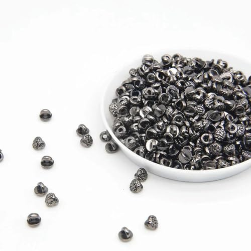 LYVQZPWLRHandwerksknopf, 500/1000 Stück 4 mm Mini-Harz-Ösenknöpfe(Dark Gun,1000pcs) von LYVQZPWLR