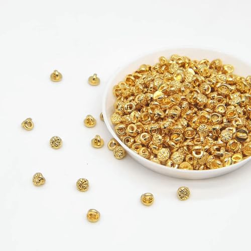 LYVQZPWLRHandwerksknopf, 500/1000 Stück 4 mm Mini-Harz-Ösenknöpfe(Gold,1000pcs) von LYVQZPWLR