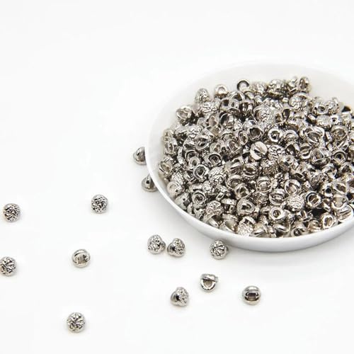 LYVQZPWLRHandwerksknopf, 500/1000 Stück 4 mm Mini-Harz-Ösenknöpfe(Silver,1000pcs) von LYVQZPWLR