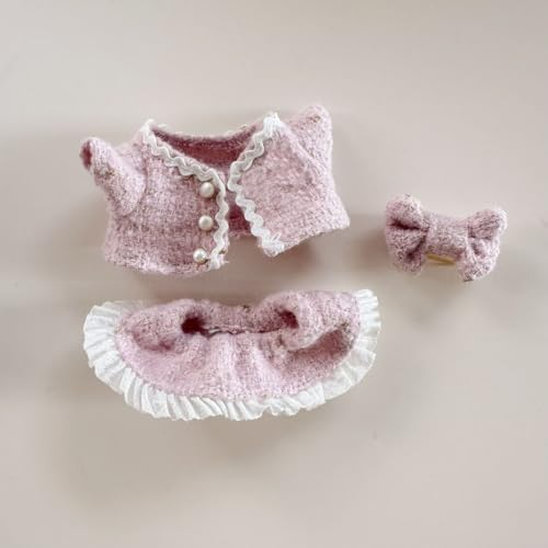 LYVQZPWLRModische Puppenkleidung, 3-teilige Kleidung kompatibel mit Labubu-Outfit, schönes Style-Set for 17 cm große Labubu-Puppen – luxuriöses Kleiderzubehör passend in Pink LYVQZPWLRModische Puppenkleidung, 3-teilige Kleidung kompatibel mit Labubu-Outfit, schönes Style-Set for 17 cm große Labubu-Puppen – luxuriöses Kleiderzubehör passend in Pink von LYVQZPWLR