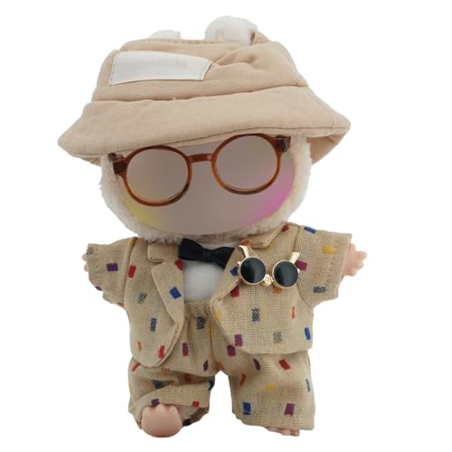 LYVQZPWLRModische Puppenkleidung, Kleidung for 17 cm große Puppen, Accessoires for 17 cm große Puppen, modisches, süßes, Elegantes, passendes 5-teiliges Set(Khaki) von LYVQZPWLR