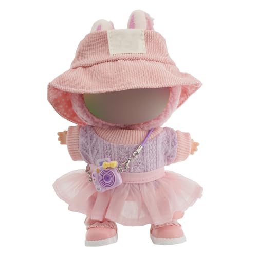 LYVQZPWLRModische Puppenkleidung, Kleidung for 17 cm große Puppen, Accessoires for 17 cm große Puppen, modisches, süßes, Elegantes, passendes 5-teiliges Set(Roze) von LYVQZPWLR