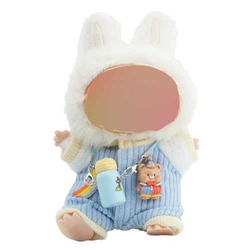 LYVQZPWLRModische Puppenkleidung, Kleidung for 17 cm große Puppen, Kleiderset for Puppen, stilvolles, Bezauberndes 2-teiliges Set mit Hut, Kleidung for Puppenzubehör(Jumpsuitblue) von LYVQZPWLR