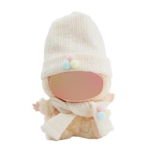 LYVQZPWLRModische Puppenkleidung, Kleidung for 17 cm große Puppen, Kleiderset for Puppen, stilvolles, Bezauberndes 2-teiliges Set mit Hut, Kleidung for Puppenzubehör(Scarf Suitbeige) von LYVQZPWLR