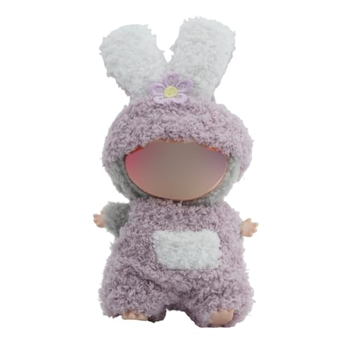 LYVQZPWLRModische Puppenkleidung, Kleidung for 17 cm große Puppen, Zubehör for 17 cm große Puppen, stilvolles, Bezauberndes 2-teiliges Set in Kaninchenform(Rabbitpurple) von LYVQZPWLR