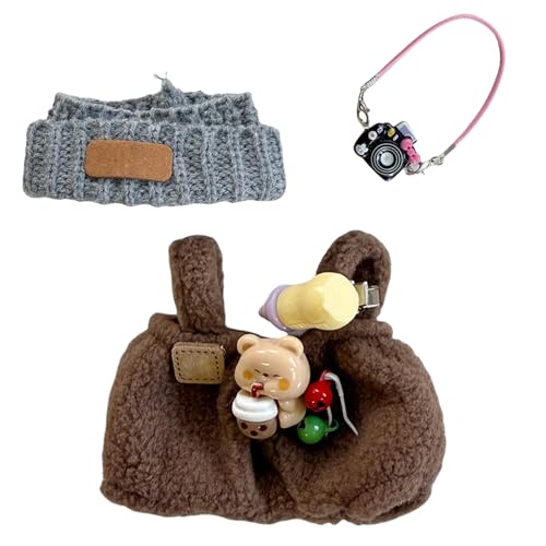 LYVQZPWLRModische Puppenkleidung, Kleidung for Labu bu Puppe 17 cm/6,7 Zoll, Exquisite Labubu Accessoires-Keine Puppe(Bruin) von LYVQZPWLR